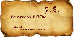 Feuermann Réka névjegykártya